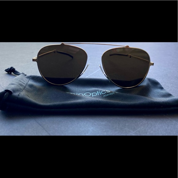 ThinOptics Suns - Aviator Gold/Brown - Picture 2 of 7